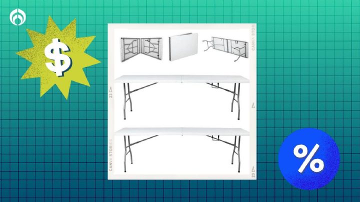 Walmart tiene 'regalado' el paquete de 2 mesas plegables con resistente estructura de acero