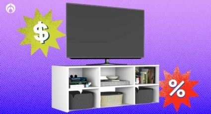 Walmart rebaja mueble para TV; minimalista, de gran calidad y buen espacio de almacenamiento