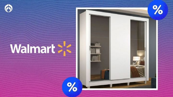 Walmart remata elegante ropero de excelente calidad con espejos en las puertas y muy buen tamaño