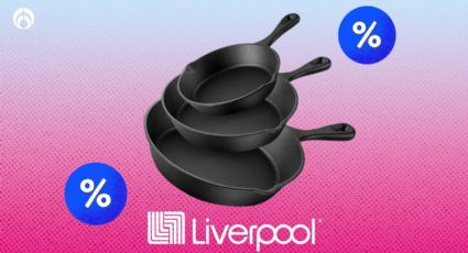 Liverpool remata en menos de $500 pesos set de 3 sartenes antiadherentes de hierro fundido