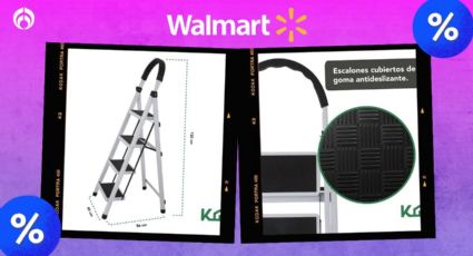 Walmart rebaja la escalera plegable para tener en la cocina; soporta hasta 130 kilos y está reforzada