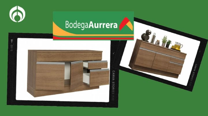 Bodega Aurrera remata este mueble de cocina, ideal para tu barra de café