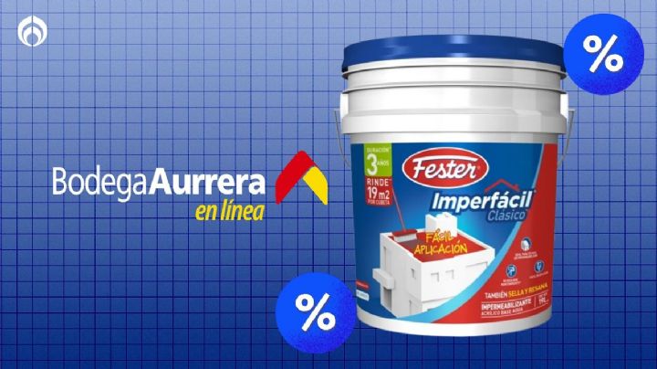 Bodega Aurrera baja mil pesos impermeabilizante acrílico Fester súper rendidor; con muy buenas reseñas