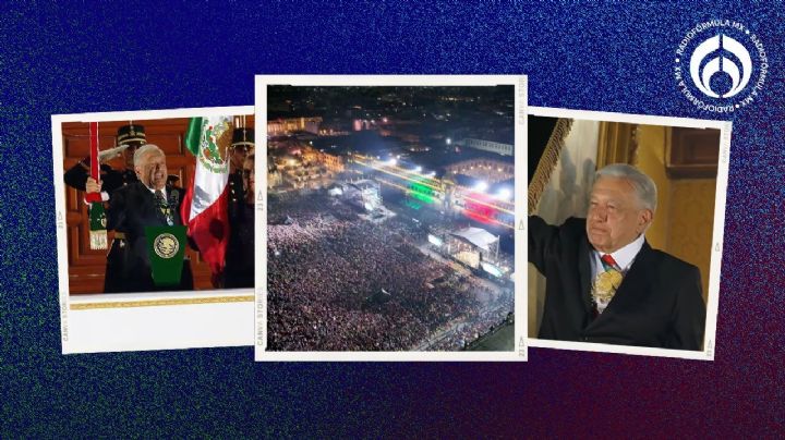 Último Grito de AMLO: Zócalo lleno, viva a la 4T y el presidente al borde del llanto