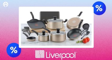 A nada de la Venta Nocturna: Liverpool remata batería T-Fal antiadherente de 16 piezas antirayones