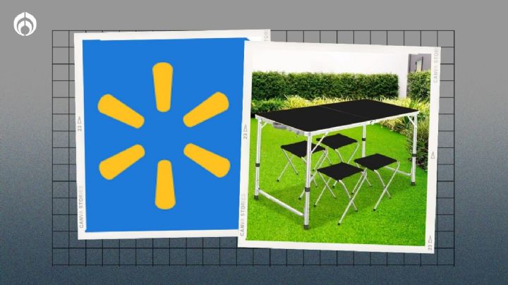 Walmart: la mesa plegable con sillas, ligera y con material resistente a la intemperie más barata