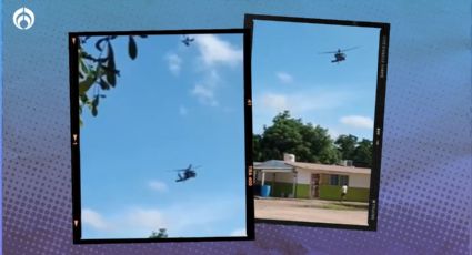 Escuelas de Sinaloa: entre helicópteros militares ‘cazando’ narcos… así toman clases (VIDEO)