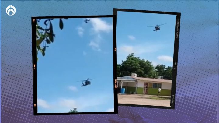 Escuelas de Sinaloa: entre helicópteros militares ‘cazando’ narcos… así toman clases (VIDEO)