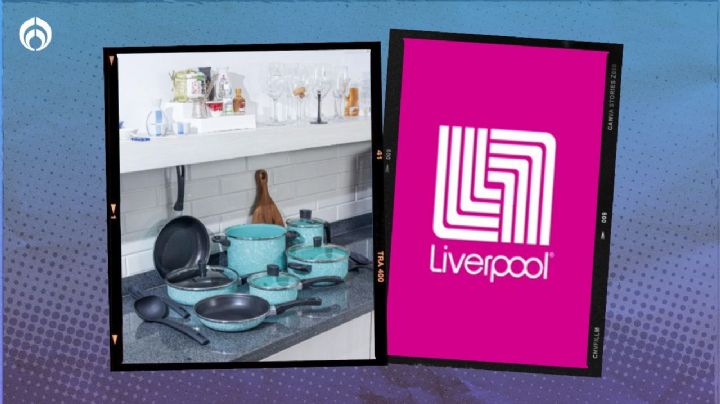 Liverpool remata esta batería de cocina con 15 piezas elaborada con acero vitrificado