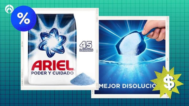 Soriana está rematando el detergente en polvo Ariel, el mejor para lavar la ropa, según Profeco