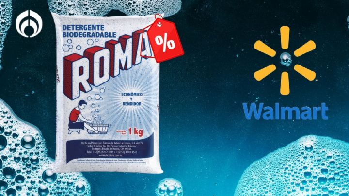 Walmart remata el detergente Roma biodegradable, rendidor y efectivo contra las manchas