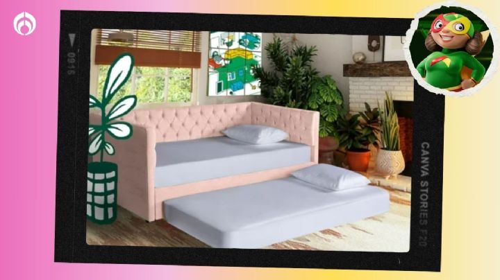 Bodega Aurrera pone 50% de descuento a esta preciosa cama doble individual, para que ahorres espacio