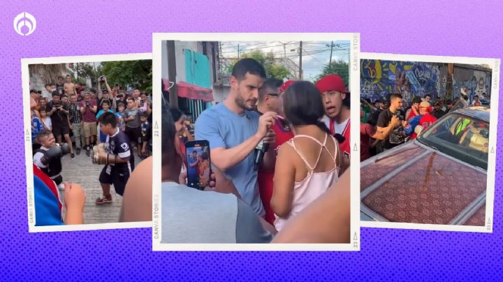 Adrián Marcelo reaparece en Monterrey; graba para su canal en medio de peleas callejeras y porros