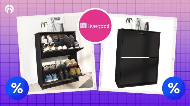 La moderna y sofisticada zapatera para 12 pares que Liverpool remata, ¡hay 4 colores!