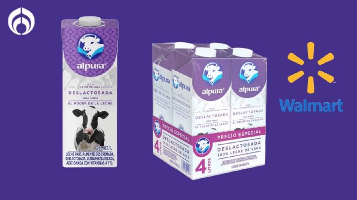 Walmart rebaja la caja de leche Alpura deslactosada, para que nunca te falte en el refri