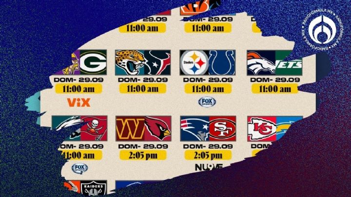 Semana 4 de NFL: Horarios y dónde ver los partidos