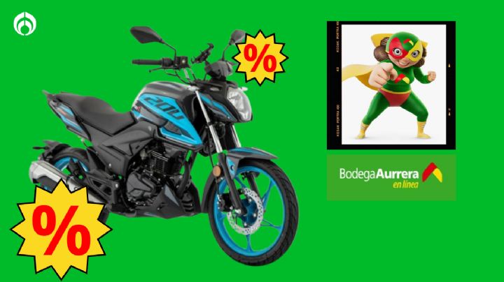 Bodega Aurrera remata la moto deportiva Italika; viene con bonificación y es azul