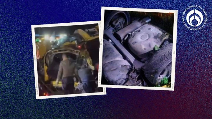 (VIDEO) Choque en la México-Querétaro: hay al menos 5 muertos... el auto se parte a la mitad