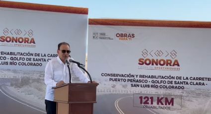 Entrega Alfonso Durazo carretera Peñasco-Golfo de Santa Clara