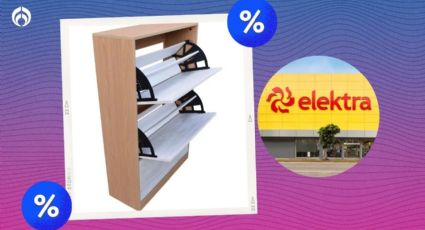 Elektra rebaja la discreta y elegante zapatera de 3 niveles; ¡guarda hasta 20 pares!