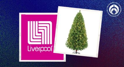 Liverpool rebaja a mitad de precio lujoso árbol de Navidad de 2.20 m con luces integradas