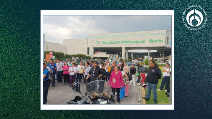 Bloqueo en el AICM: trabajadores de limpieza cierran accesos a Terminal 2