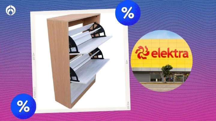 Elektra rebaja la discreta y elegante zapatera de 3 niveles; ¡guarda hasta 20 pares!