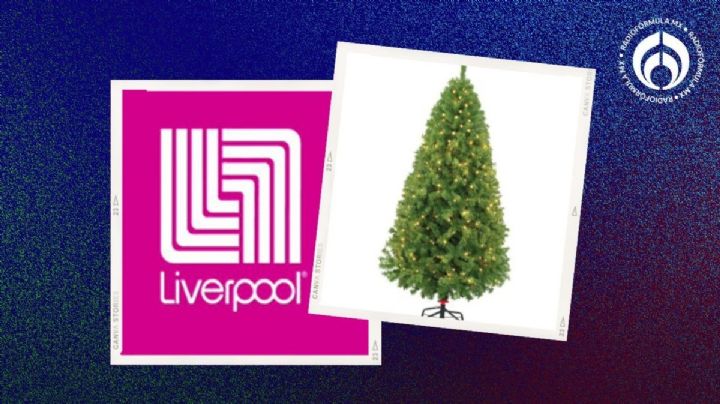 Liverpool rebaja a mitad de precio lujoso árbol de Navidad de 2.20 m con luces integradas