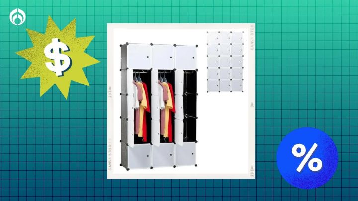 Bodega Aurrera remata práctico y resistente clóset; ideal si te quedaste sin espacio para la ropa