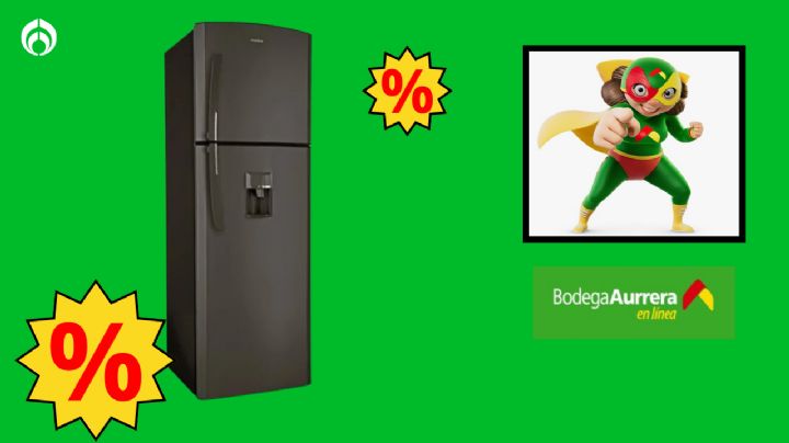 Bodega Aurrera remata el refrigerador Mabe negro mate; es de 11 pies, automático y muy elegante