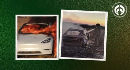 Se incendia otro auto Tesla en Baja California; ahora fue en la carretera Tecate-Mexicali