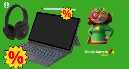 Bodega Aurrera remata esta eficiente tablet; incluye audífonos, lápiz y teclado de regalo