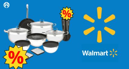 Walmart remata esta batería de cocina de acero inoxidable de 22 piezas de alta gama