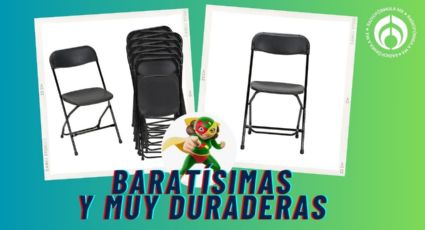 Bodega Aurrera rebaja kit de 10 sillas plegables para tus reuniones; son duraderas y reforzadas