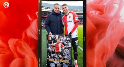 ¡Gol de Santi Giménez! El mexicano anota de penal en su partido 100 con el Feyenoord (VIDEO)