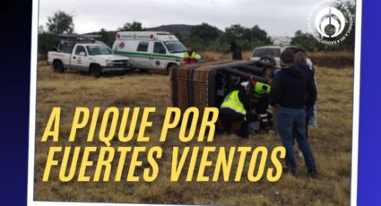 (VIDEO) Cae globo aerostático: dos extranjeros resultan heridos tras accidente en Edomex