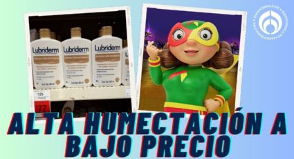 Bodega Aurrera remata la crema Lubriderm de tapita dorada; es de alta humectación y deja la piel suavecita