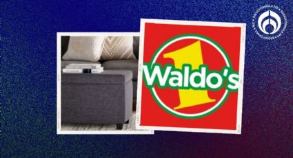 Waldo’s: taburete de asiento acolchado que también sirve como baúl está al 50% de descuento