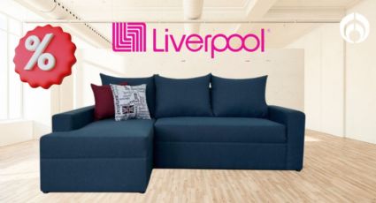 Liverpool remata a mitad de precio esta preciosa sala modular que funciona como sofá cama