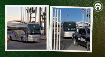 (VIDEO) Así llegó a México el primer autobús con migrantes expulsados tras toma de Trump