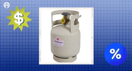 Bodega Aurrera remata mini tanque de gas LP seguro y fácil de transportar, ideal para puestos callejeros