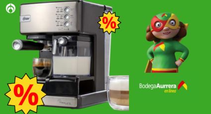 Bodega Aurrera remata esta cafetera Oster para hacer cappuccinos, lattes y espressos con un botón