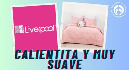 Liverpool remata hermoso set de colcha de Hello Kitty; es de microfibra e incluye cojín