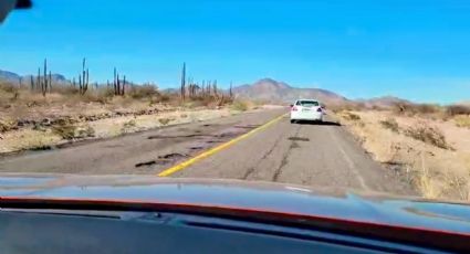 Parece superficie lunar: autopista en BCS registra más de 40 zonas peligrosas con baches