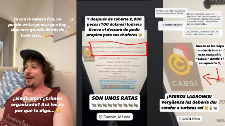 Luisito Comunica denuncia abuso en tarifas de taxis en Cancún: '¡Son unos ratas!'