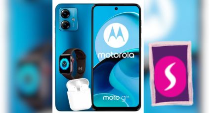 Suburbia 'casi regala' este Motorola G14 que viene con smartwatch y audífonos inalámbricos de regalo