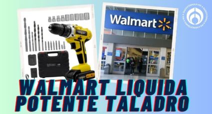 Walmart remata este taladro multiusos con luz LED, estuche y accesorios