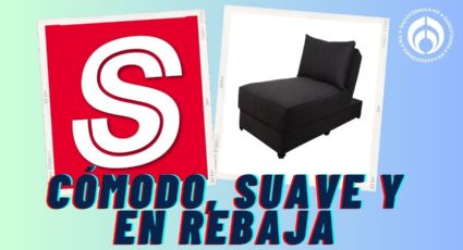 Sears remata sofá cama individual que cabe en todos lados, es reclinable y tapizado con tela suave