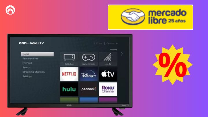 Mercado Libre pone a menos de 2 mil pesos esta pantalla; tiene Roku y envío gratis