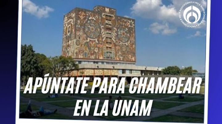 UNAM ofrece empleo de hasta 24 mil pesos en CU, Morelos y Querétaro